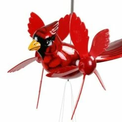 Best deal 🔥 24" Metal Cardinal Spinning Wings Wind Chime Red - Exhart 🎁 -Garden Decor Shop unnamed file 4149