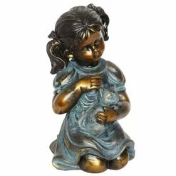 Budget ✨ 10.24" Resin Girl and Kitten Statue Bronze - Exhart ❤️ 12 Budget ✨ 10.24" Resin Girl and Kitten Statue Bronze - Exhart ❤️ -Garden Decor Shop unnamed file 4155