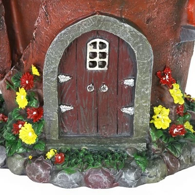 Discount π 7.48" Resin Solar Fairy House Flower Pot - Exhart π 6 Discount π 7.48" Resin Solar Fairy House Flower Pot - Exhart π - Image 4