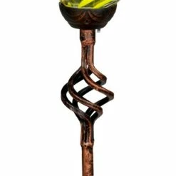 Coupon 😉 Exhart 36" Glass Solar Curled Hook Flame Stake Yellow 🎉 -Garden Decor Shop unnamed file 4173