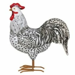 Cheapest 🛒 9.84" Resin Rooster Statue Black/White - Exhart 🤩 -Garden Decor Shop unnamed file 4188