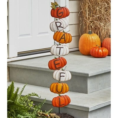 Outlet β€οΈ The Lakeside Collection Lakeside Stacked Pumpkins Grateful Garden Stake Greetings Sentiment Sign π 3 Outlet β€οΈ The Lakeside Collection Lakeside Stacked Pumpkins Grateful Garden Stake Greetings Sentiment Sign π
