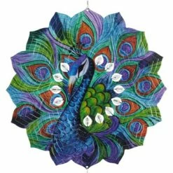 Best Pirce 🌟 41" Metal Laser Cut Peacock Starburst Wind Chime Spinner Blue - Exhart 🌟 -Garden Decor Shop unnamed file 4196