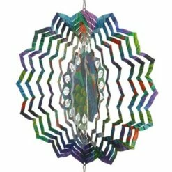 Best Pirce 🌟 41" Metal Laser Cut Peacock Starburst Wind Chime Spinner Blue - Exhart 🌟 -Garden Decor Shop unnamed file 4197
