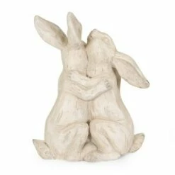 Best Pirce 😉 17.75" Concrete Intrare Outdoor Rabbit Couple Garden Statue - White - Christopher Knight Home 🧨 -Garden Decor Shop unnamed file 423