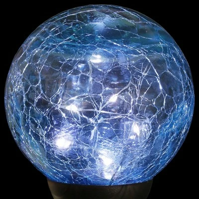 Wholesale π― 29.5" Crackle Glass Solar Ball and Beaded Stake Blue - Exhart π 7 Wholesale π― 29.5" Crackle Glass Solar Ball and Beaded Stake Blue - Exhart π - Image 5