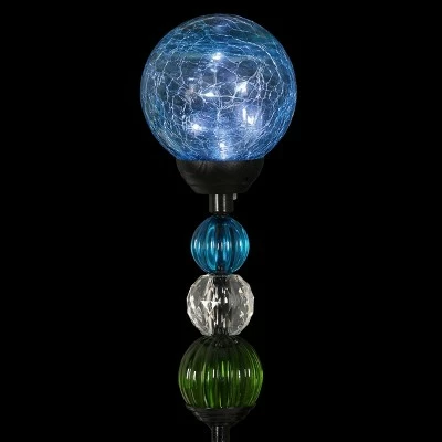 Wholesale π― 29.5" Crackle Glass Solar Ball and Beaded Stake Blue - Exhart π 9 Wholesale π― 29.5" Crackle Glass Solar Ball and Beaded Stake Blue - Exhart π - Image 7