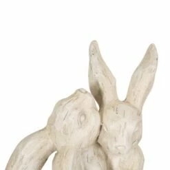 Best Pirce 😉 17.75" Concrete Intrare Outdoor Rabbit Couple Garden Statue - White - Christopher Knight Home 🧨 -Garden Decor Shop unnamed file 424