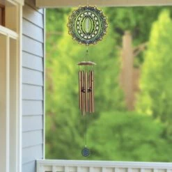 Best Pirce ✨ 41" Metal Laser Cut Blue Starburst Wind Chime Spinner Blue - Exhart 🔔 -Garden Decor Shop unnamed file 4249