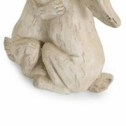 Best Pirce 😉 17.75" Concrete Intrare Outdoor Rabbit Couple Garden Statue - White - Christopher Knight Home 🧨 -Garden Decor Shop unnamed file 425