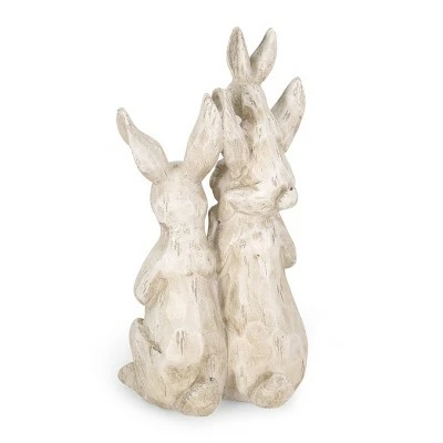 Brand new π 23.5" Concrete Haston Outdoor Rabbit Family Garden Statue - White - Christopher Knight Home π 4 Brand new π 23.5" Concrete Haston Outdoor Rabbit Family Garden Statue - White - Christopher Knight Home π - Image 2