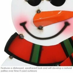 Coupon ✔️ Sunnydaze Decor Sunnydaze Indoor/Outdoor Rustic Metal Snowman with Top Hat and Plaid Scarf Decorative Holiday Stake Statue - 50" 🤩 -Garden Decor Shop unnamed file 4321