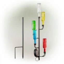 Cheap 💯 Alpine Corporation 37" Glass/Iron Solar Bottle Tree Stake ✔️ -Garden Decor Shop unnamed file 4353