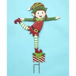 Hot Sale 🛒 The Lakeside Collection Lakeside ❄ Christmas Elf Garden Stake - Holiday Yard Decoration 👏 -Garden Decor Shop unnamed file 4359