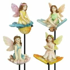 Promo ✨ 12.8" Resin Set of Fairy Pot Stakes Gray - Exhart ❤️ -Garden Decor Shop unnamed file 4368