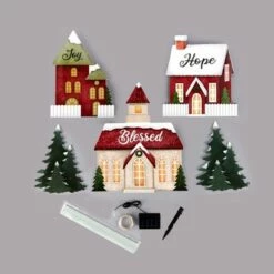 Budget 😉 The Lakeside Collection Lakeside Lighted Village Stakes - Farmhouse Holiday Decor - Set of 5 🎉 -Garden Decor Shop unnamed file 4383