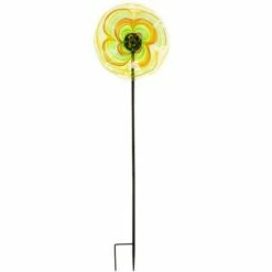 Deals ✔️ Wind & Weather 10" Handcrafted Blown Glass Flower With Metal Garden Stake 🔥
