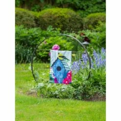 New π Evergreen Metal Outdoor Sculptural Decor for Displaying Planter or Flag- 35x40x35 in π