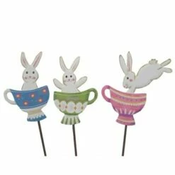 Promo 🌟 Round Top Collection Easter 25.5" Bunny Teacup Trio Garden Spring - Decorative Garden Stakes 🧨 -Garden Decor Shop unnamed file 4516