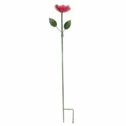 Cheapest ✔️ Direct International Home & Garden 36.0" Fuchsia Rose Stake Yard Decor Poke Flower Direct Designs International - Decorative Garden Stakes 👏