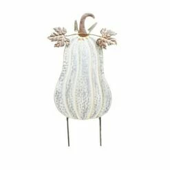 Outlet ✔️ Direct International Home & Garden 22.0" Destressed White Pumpkins Yard Decor Fall Direct Designs International - Decorative Garden Stakes 🎉 -Garden Decor Shop unnamed file 4550