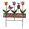 Buy 😉 Direct International Home & Garden 28.0" Welcome With Tulips Poke Yard Decor Butterfly Direct Designs International - Decorative Garden Stakes ❤️ -Garden Decor Shop unnamed file 4565