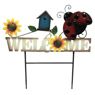 Cheap π₯ Direct International Home & Garden 20.0" Lady Bug Welcome Sign Poke Yard Decor Planter Stake Direct Designs International - Decorative Garden Stakes β¨ 3 Cheap π₯ Direct International Home & Garden 20.0" Lady Bug Welcome Sign Poke Yard Decor Planter Stake Direct Designs International - Decorative Garden Stakes β¨