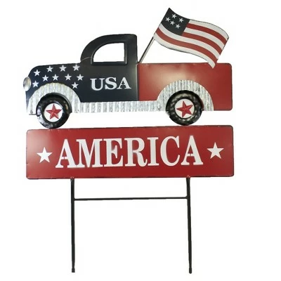 Wholesale π Direct International Home & Garden 25.0" Americana Truck Stake Flag Usa Yard Decor Direct Designs International - Decorative Garden Stakes π 3 Wholesale π Direct International Home & Garden 25.0" Americana Truck Stake Flag Usa Yard Decor Direct Designs International - Decorative Garden Stakes π