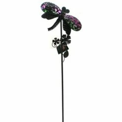 Best Pirce 🧨 Home & Garden 36.0" Secret Solar Garden Stake Dragonfly Bird Butterfly Dragonfly Evergreen Enterprises Inc - Decorative Garden Stakes ⌛