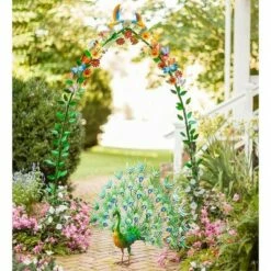 Discount π Wind & Weather Colorful Metal Indoor/Outdoor Standing Peacock Sculpture π₯