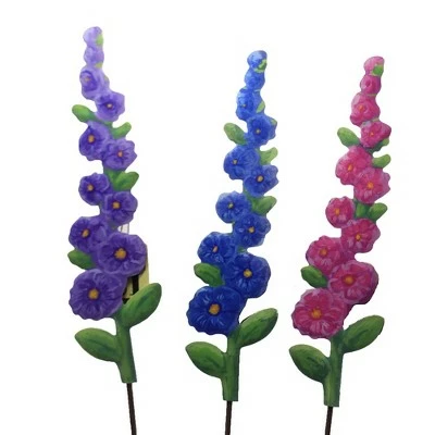 Best deal π Home & Garden 32.0" Hollyhocks Set/3 Wil;Dflowers Round Top Collection - Decorative Garden Stakes β¨ 4 Best deal π Home & Garden 32.0" Hollyhocks Set/3 Wil;Dflowers Round Top Collection - Decorative Garden Stakes β¨ - Image 2