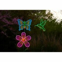 Best deal 🔥 Set of 3 Metal Neon Solar Stakes - Ultimate Innovations ❤️