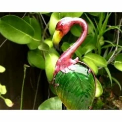 Best deal 😀 29" Metal Elegant Flamingo Solar Bird Stake - Ultimate Innovations Lavender 👍