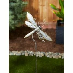 Best reviews of 🛒 Zingz & Thingz Zingz & Thingz 39.25" Iron Dragonfly Garden Stake Metallic ✔️ -Garden Decor Shop unnamed file 4720
