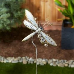 Best reviews of 🛒 Zingz & Thingz Zingz & Thingz 39.25" Iron Dragonfly Garden Stake Metallic ✔️ -Garden Decor Shop unnamed file 4722