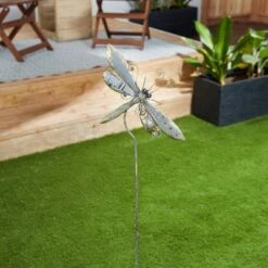Best reviews of 🛒 Zingz & Thingz Zingz & Thingz 39.25" Iron Dragonfly Garden Stake Metallic ✔️ -Garden Decor Shop unnamed file 4723