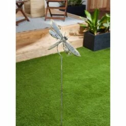 Best reviews of 🛒 Zingz & Thingz Zingz & Thingz 39.25" Iron Dragonfly Garden Stake Metallic ✔️ -Garden Decor Shop unnamed file 4724
