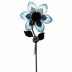Best deal 👏 Home & Garden 50.0" Solar Giant Flower Stake Blue Led String Lights Cally Regal Art & Gift - Decorative Garden Stakes 😀