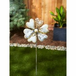 Best deal π Zingz & Thingz Zingz & Thingz 9.75" Metal Flower Garden Stake Silver π§¨
