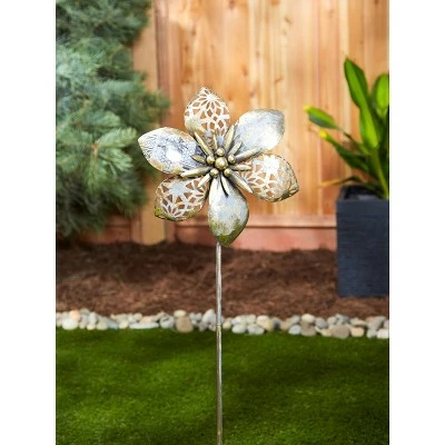 Promo π Zingz & Thingz Zingz & Thingz 9.75" Iron Flower Garden Stake Silver π― 7 Promo π Zingz & Thingz Zingz & Thingz 9.75" Iron Flower Garden Stake Silver π― - Image 5
