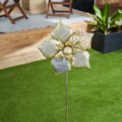 Best deal π₯ Zingz & Thingz Zingz & Thingz 12.5" Iron Flower Garden Stake Silver π