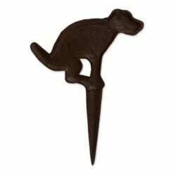 Wholesale 👏 Zingz & Thingz Zingz & Thingz 12.72" Cast Iron "No! Pooping" Garden Stake Brown 🤩