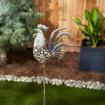 Top 10 ✔️ Zingz & Thingz Zingz & Thingz 35.25" Iron Chicken Garden Stake Gold ⌛ 4 Top 10 ✔️ Zingz & Thingz Zingz & Thingz 35.25" Iron Chicken Garden Stake Gold ⌛ - Image 2