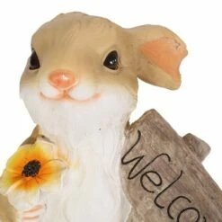 Cheap 😍 28.25" Concrete Silverbow Outdoor Rabbit Garden Statue - White and Brown - Christopher Knight Home 🤩 -Garden Decor Shop unnamed file 481