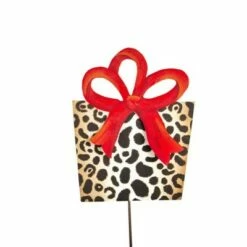 Budget ❤️ Round Top Collection 32.5" Leopard Packages 🎅 Christmas Wrapped Gifts - Decorative Garden Stakes ⭐ -Garden Decor Shop unnamed file 4832