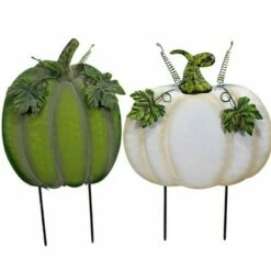 Brand new 🌟 Direct International Home & Garden 17.0" 4 Multi. Colored Pumpkins Reg Out Side Fall Metal Direct Designs International - Decorative Garden Stakes ⭐ -Garden Decor Shop unnamed file 4865