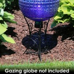 Cheapest 😀 Sunnydaze Decor Sunnydaze Indoor/Outdoor Decorative Steel Scroll Gazing Ball Stand for 10" or 12" Outdoor Garden Gazing Globes - 11" H - Black ⭐