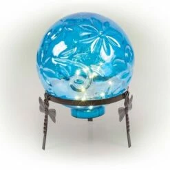 Wholesale π Alpine Corporation 13" Glass Globe DΓ©cor with LED Light Blue π