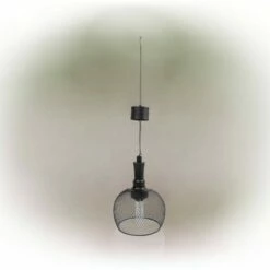 Discount 🎁 Alpine Corporation Alpine Solar Hanging Mesh Glass Lantern Black 👏 -Garden Decor Shop unnamed file 4928