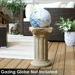 Budget 🔥 Sunnydaze Decor Sunnydaze Roman Pedestal Indoor/Outdoor Column-Style Gazing Globe Stand for 10 to 12-Inch Garden Spheres - 16" H - Autumn Leaf 🔥 -Garden Decor Shop unnamed file 4944